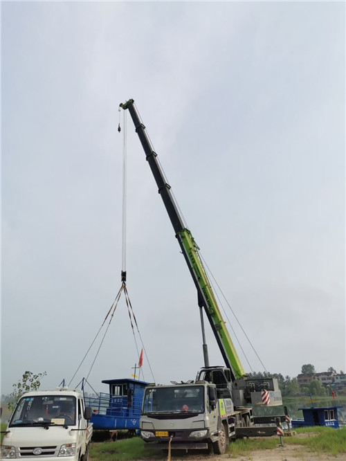 桃江县桥梁建设吊装案例